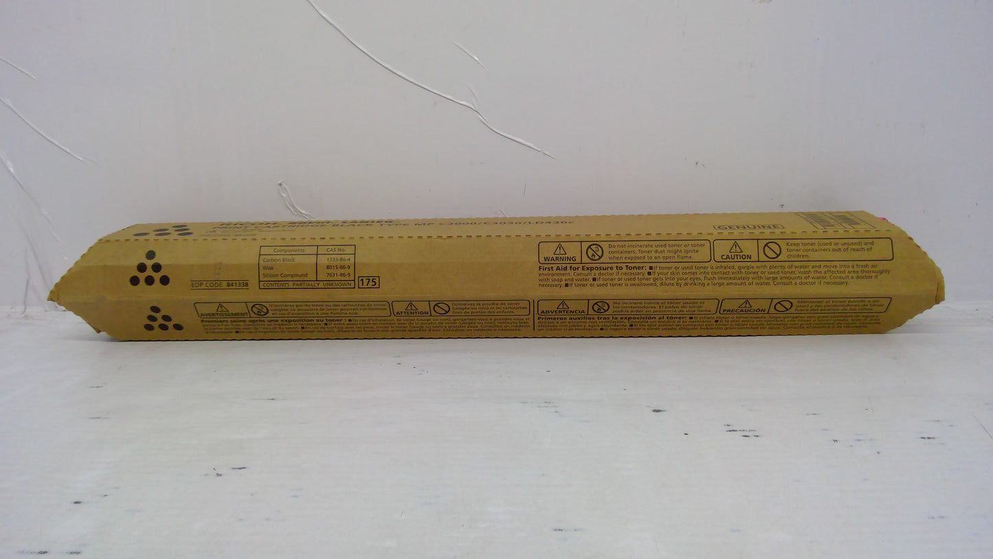 Ricoh 841338 Black Toner Cartridge Genuine OEM for MP C2000 C2500 C3000