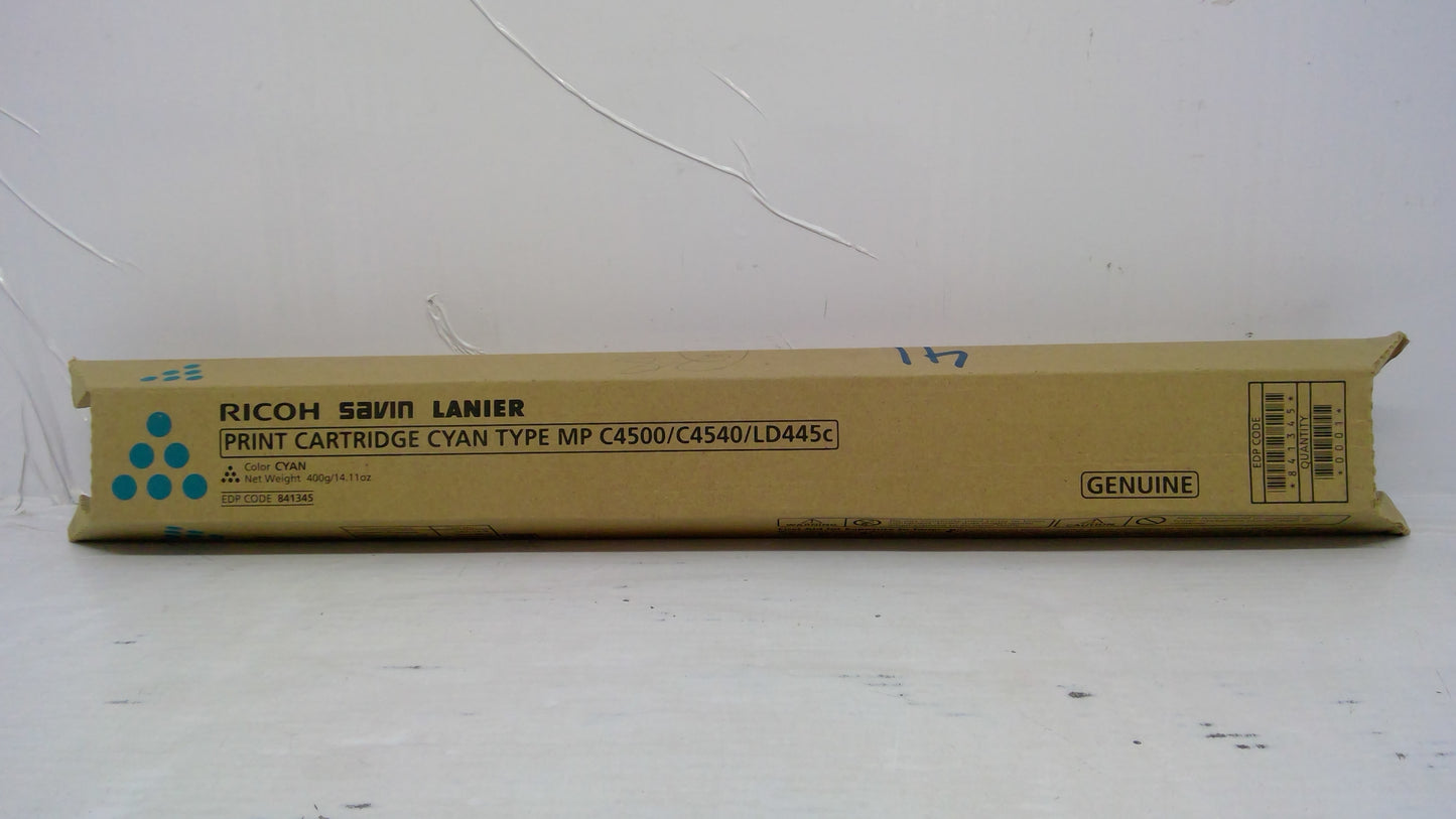 Ricoh 841345 Cyan Toner Cartridge Genuine OEM for MP C3500 C4500