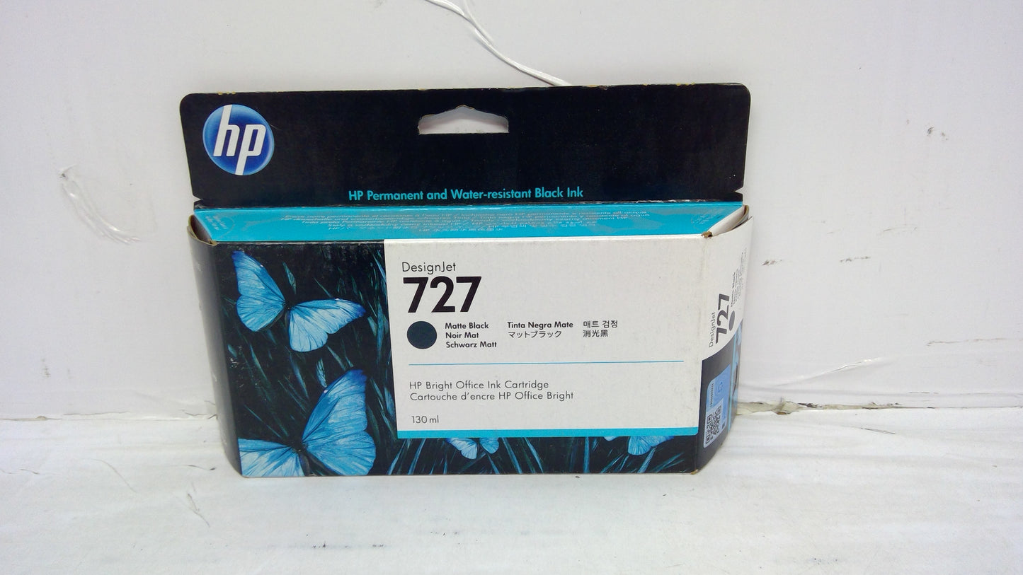 Genuine HP B3P22A (727) Matte Black Ink Cartridge *EXPIRED FEB 2024*
