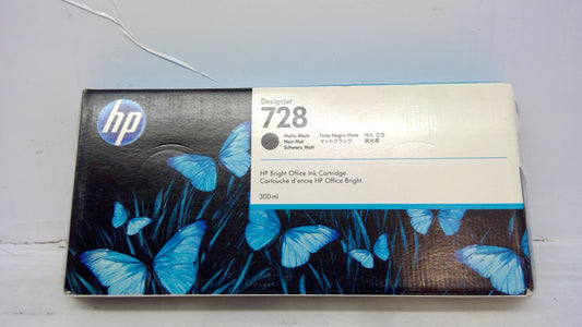 Genuine HP F9J68A (728) Matte Black Ink Cartridge *EXPIRED SEP 2023*