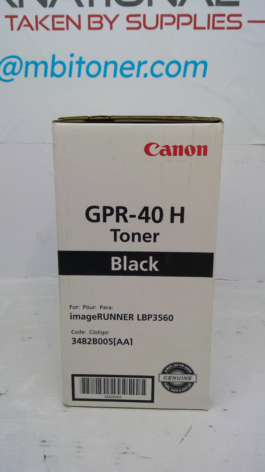 Genuine Canon GPR-40H 3482B005AA Black Toner for imageRUNNER LBP3560 and imageRUNNER LBP3580