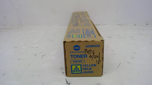 Genuine Konica Minolta TN512Y (A33K232) Yellow Toner
