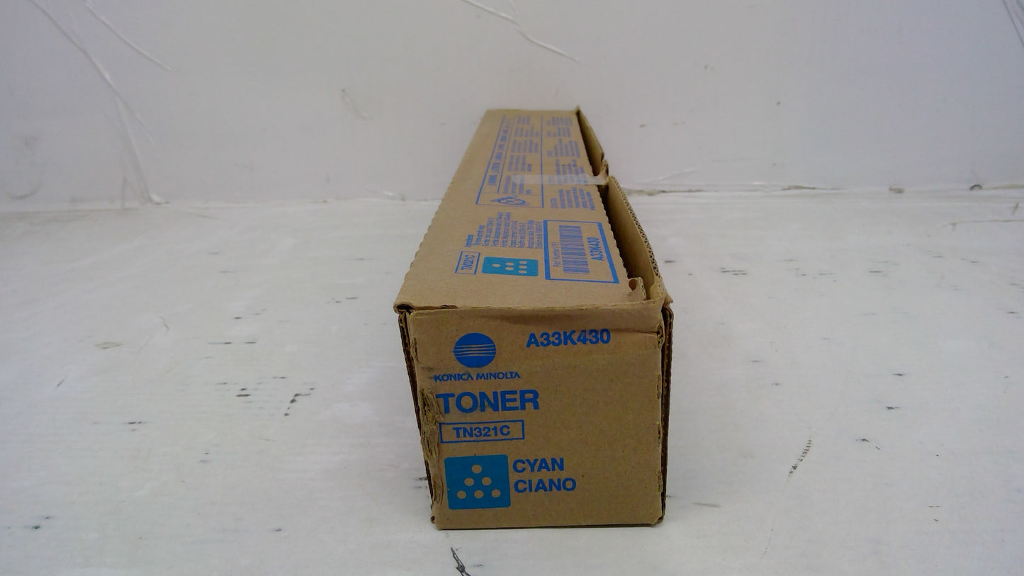 Genuine Konica Minolta TN321C (A33K430) Cyan Toner