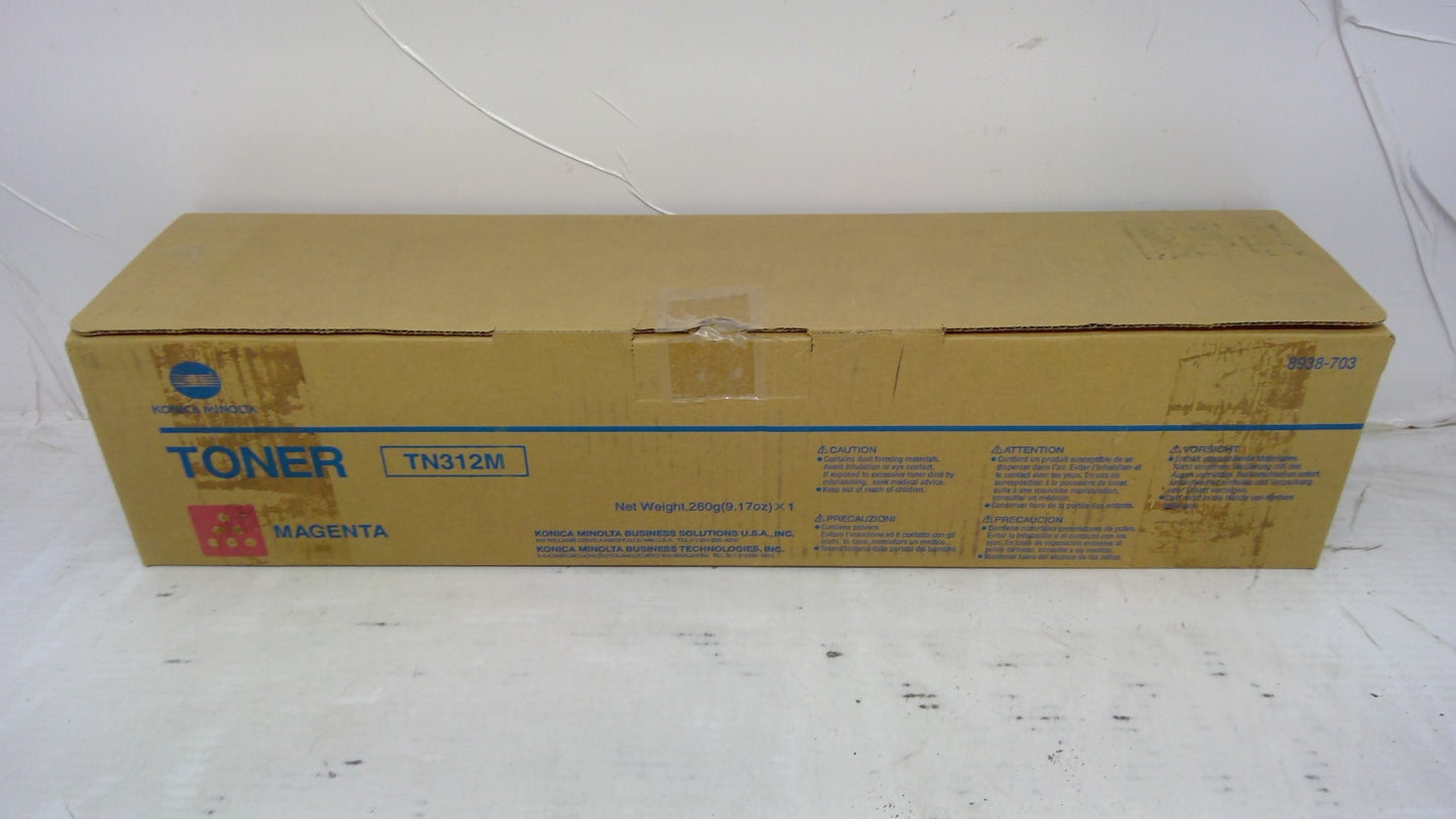 Genuine Konica Minolta 8938-703 (TN312M) Magenta Toner