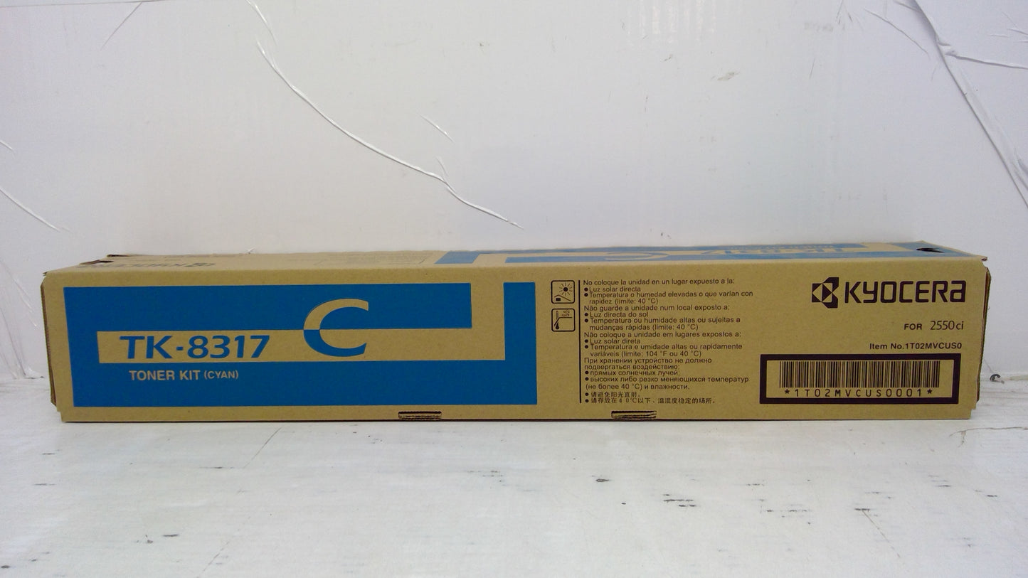 Genuine Kyocera 1T02MVCUS0 (TK8317C) Cyan Toner for 2550ci