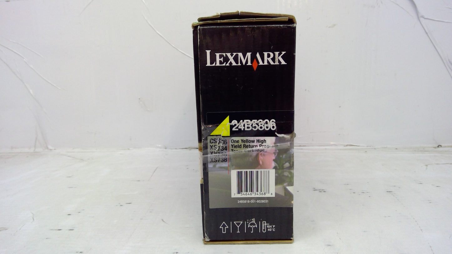 Genuine Lexmark 24B5806 Yellow High Yield Toner Cartridge - SunnyToner | Operated by MBI International