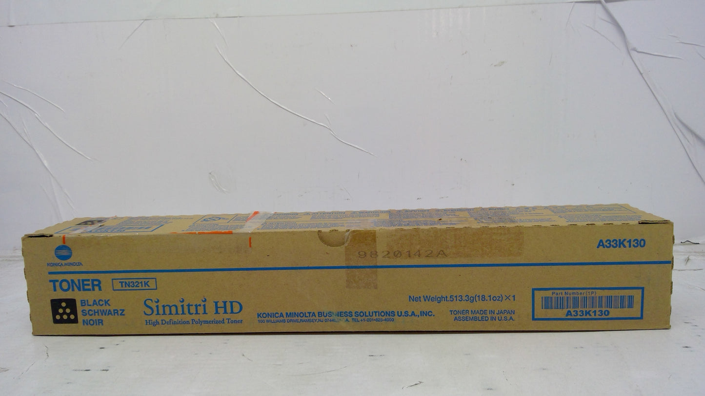 Genuine Konica Minolta A33K130 (TN321K) Black Toner