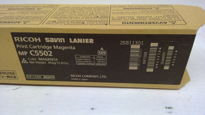 Ricoh 842479 Magenta Toner Cartridge Genuine OEM for MP C4502 C5502