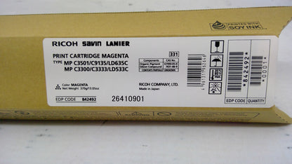 Ricoh 842492 Magenta Toner Cartridge Genuine OEM for MP C3300 C3501