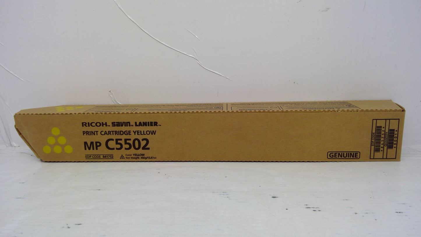 Genuine Ricoh MP C5502 Yellow Toner Cartridge (841752)