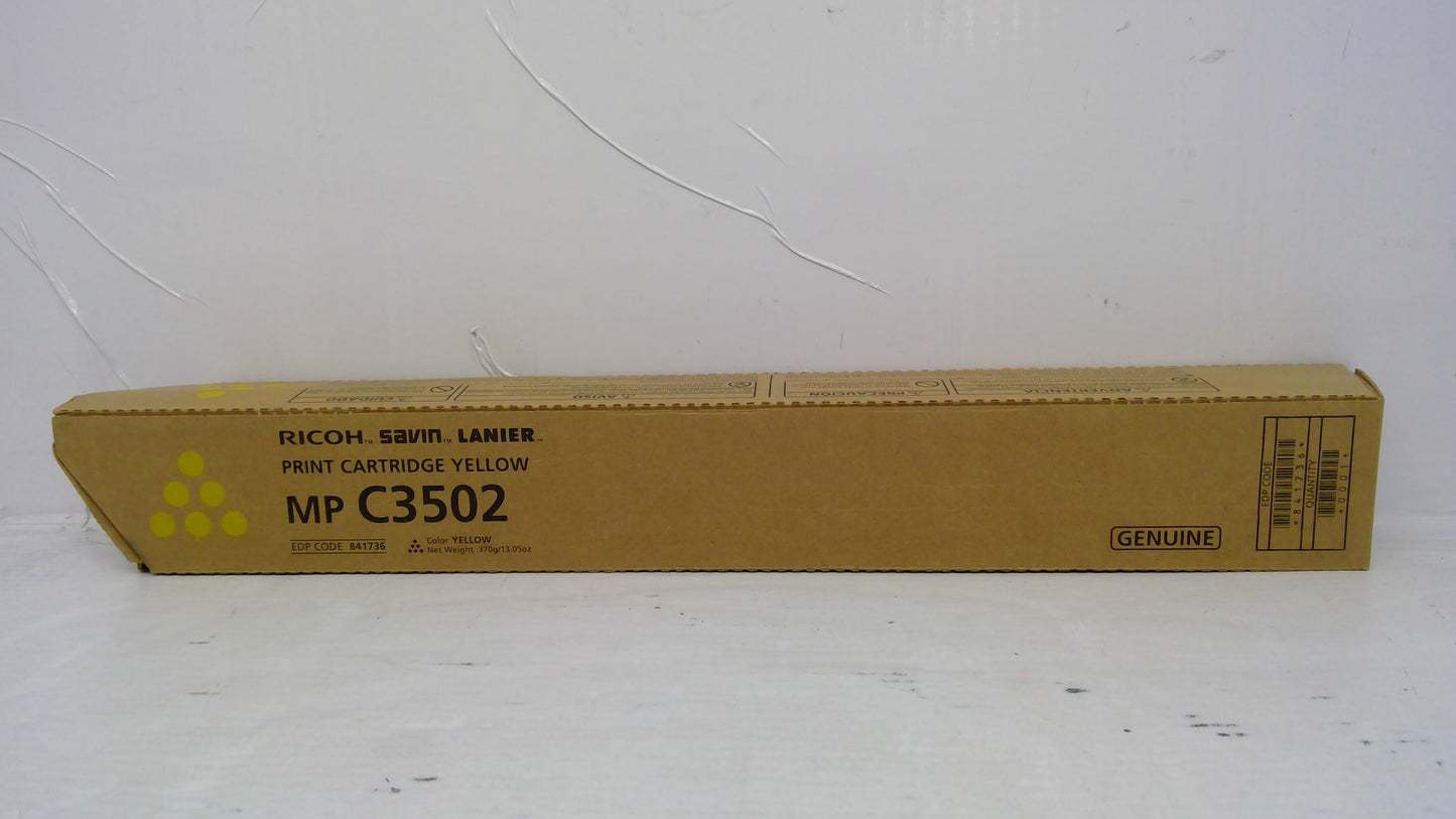Ricoh 841736 Yellow Toner Cartridge Genuine OEM for MP C3002 C3502