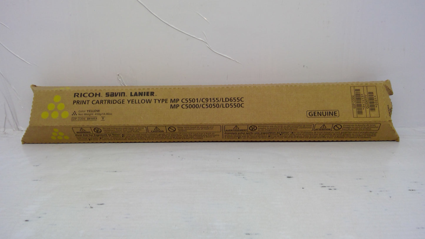 Ricoh 841453 Yellow Toner Cartridge Genuine OEM for MP C4000 C4501 C5000 C5501