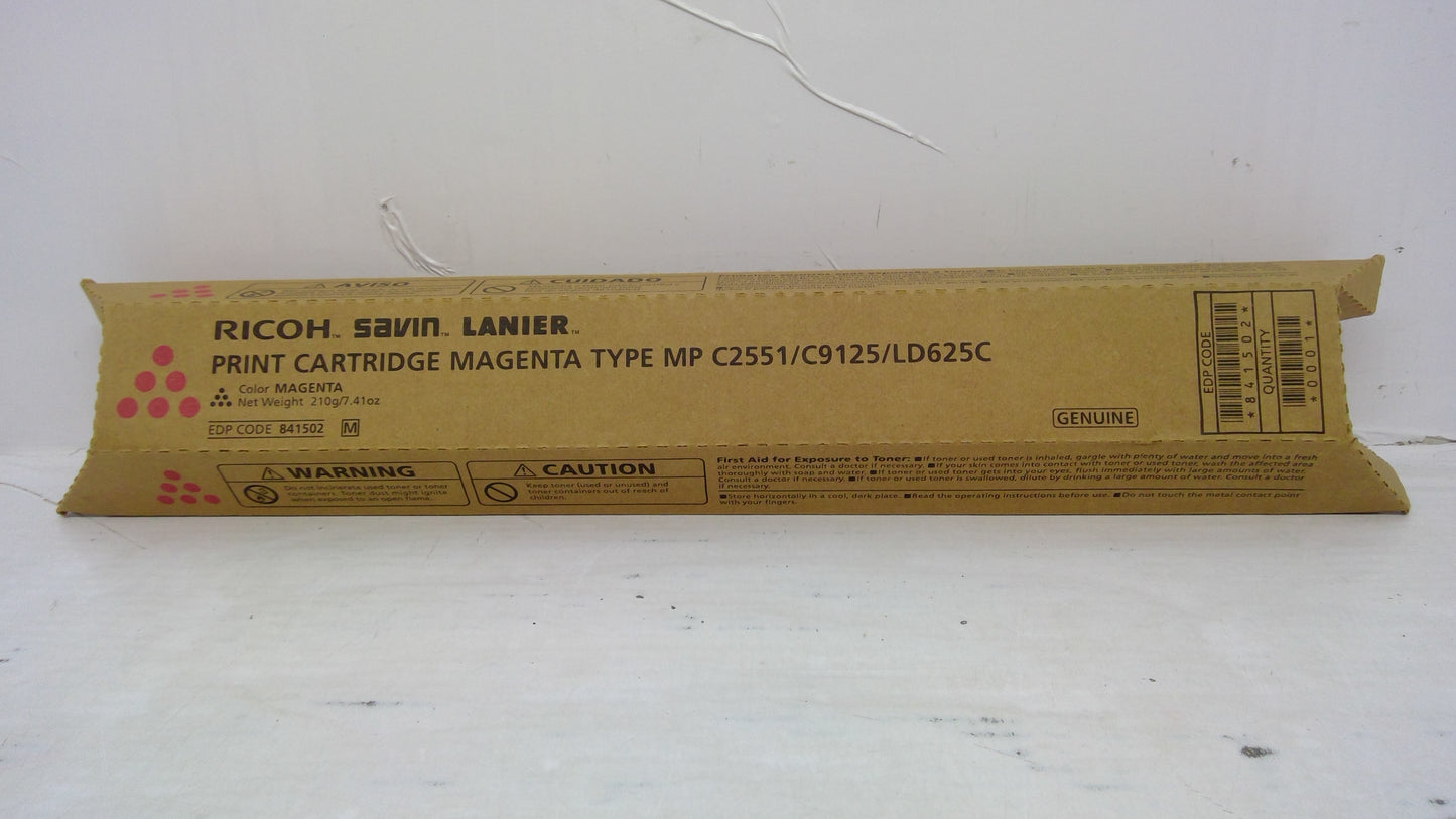Ricoh 841502 Magenta Toner Cartridge Genuine OEM for MP C2030 C2050 C2551