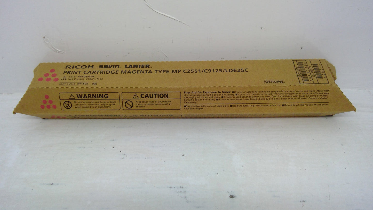 Ricoh 841502 Magenta Toner Cartridge Genuine OEM for MP C2030 C2050 C2551