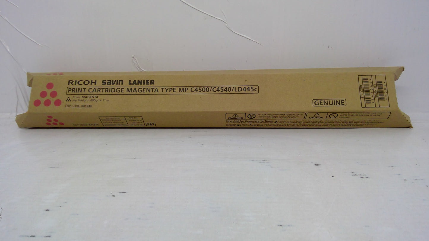 Ricoh 841344 Magenta Toner Cartridge Genuine OEM for MP C3500 C4500