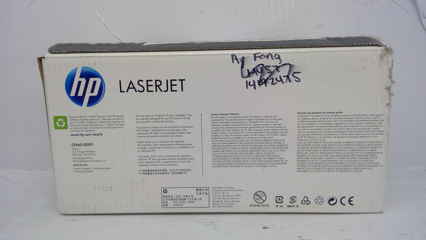 HP CF460X Black Toner Cartridge (Open Box) for Color LaserJet Enterprise M652 M653
