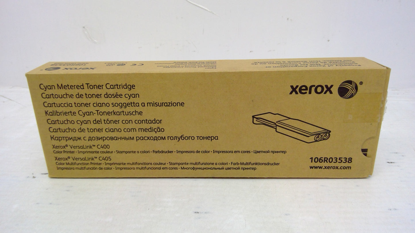 Xerox 106R03538 Cyan Toner Cartridge for VersaLink C400 C405 (Metered)