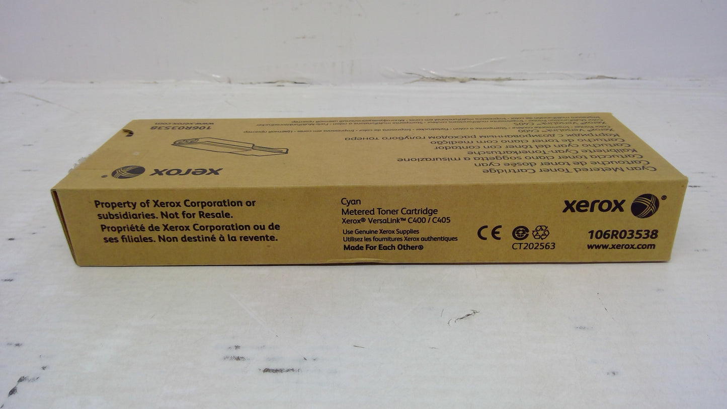 Xerox 106R03538 Cyan Toner Cartridge for VersaLink C400 C405 (Metered)