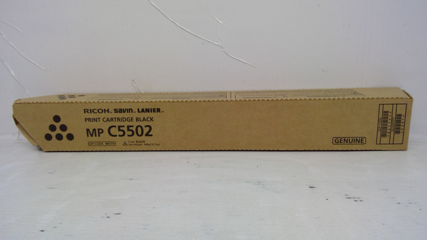 Ricoh 841751 Black Toner Cartridge Genuine OEM for MP C4502 C5502