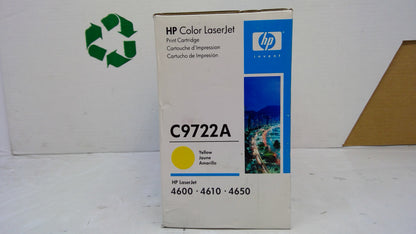HP C9722A Yellow Toner Cartridge Genuine OEM for Color LaserJet 4600 4610 4650