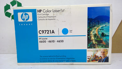 HP C9721A Cyan Toner Cartridge Genuine OEM for Color LaserJet 4600 4610 4650