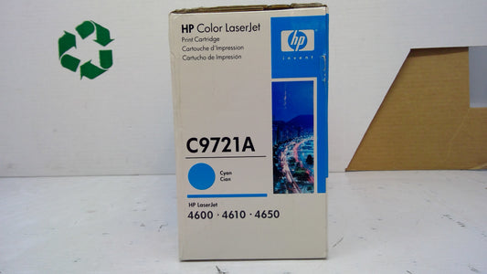 HP C9721A Cyan Toner Cartridge Genuine OEM for Color LaserJet 4600 4610 4650