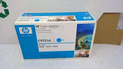 HP C9721A Cyan Toner Cartridge Genuine OEM for Color LaserJet 4600 4610 4650
