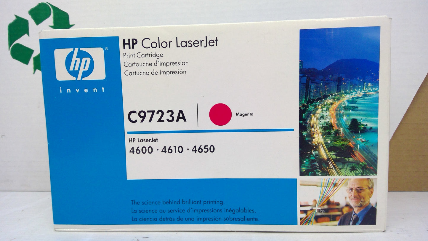 HP C9723A Magenta Toner Cartridge Genuine OEM for Color LaserJet 4600 4610 4650