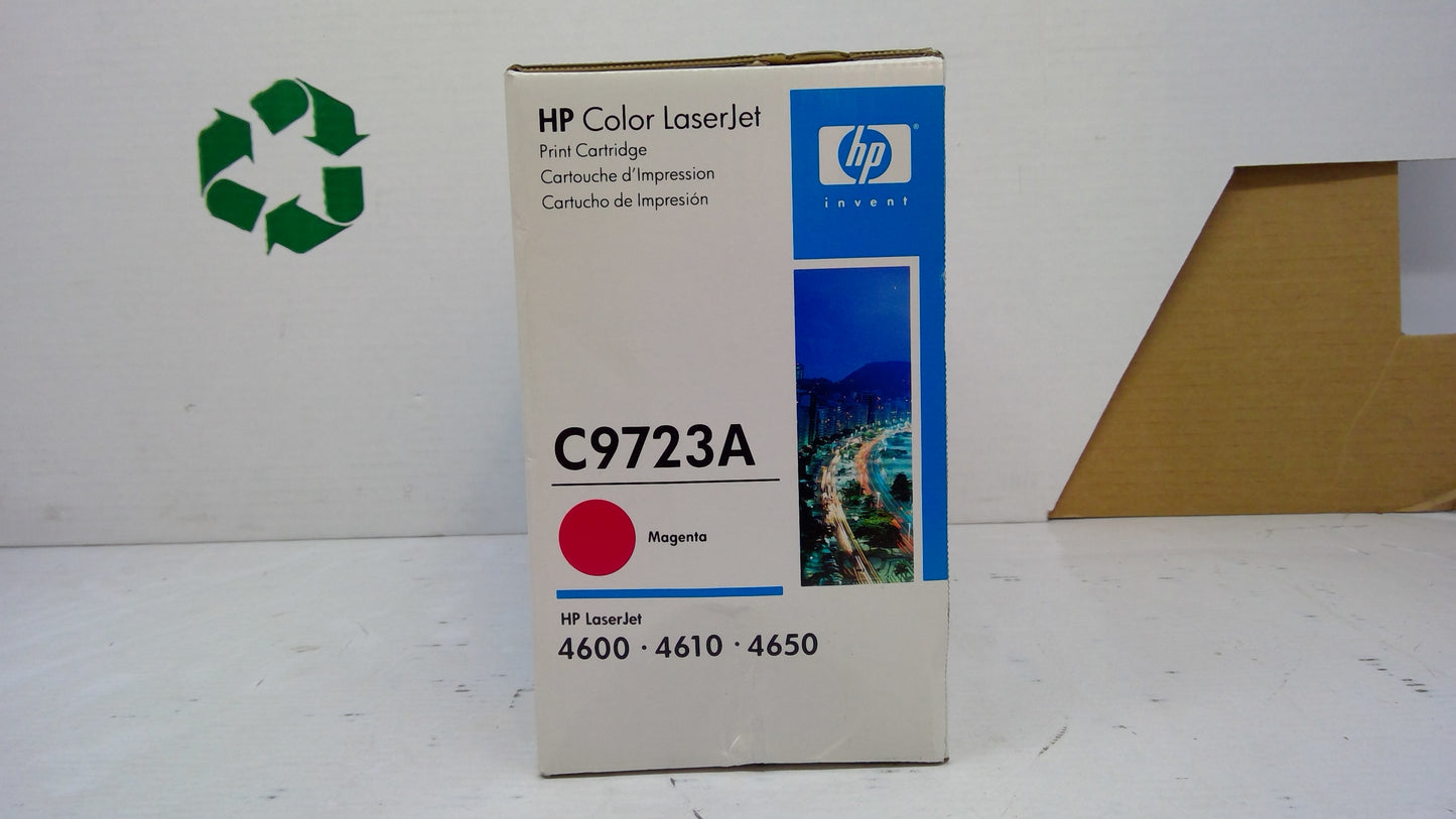HP C9723A Magenta Toner Cartridge Genuine OEM for Color LaserJet 4600 4610 4650