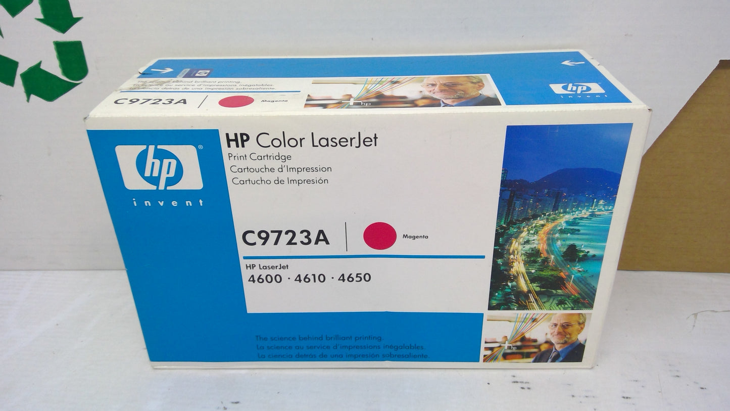 HP C9723A Magenta Toner Cartridge Genuine OEM for Color LaserJet 4600 4610 4650