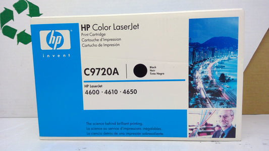 HP C9720A Black Toner Cartridge Genuine OEM for Color LaserJet 4600 4610 4650