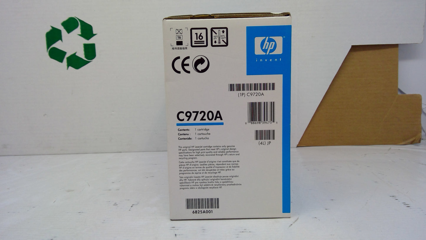 HP C9720A Black Toner Cartridge Genuine OEM for Color LaserJet 4600 4610 4650