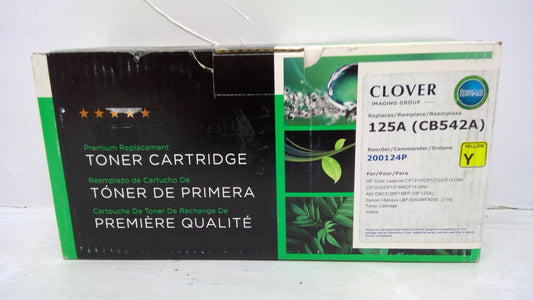 Compatible HP 125A Yellow Toner Cartridge (CB542A) for CP1215 CP1515 | Clover