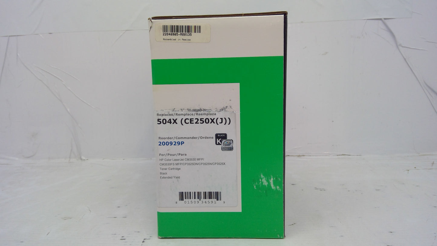 Compatible HP CE250X Black Toner Cartridge for Color LaserJet CM3530 CP3525 | Clover
