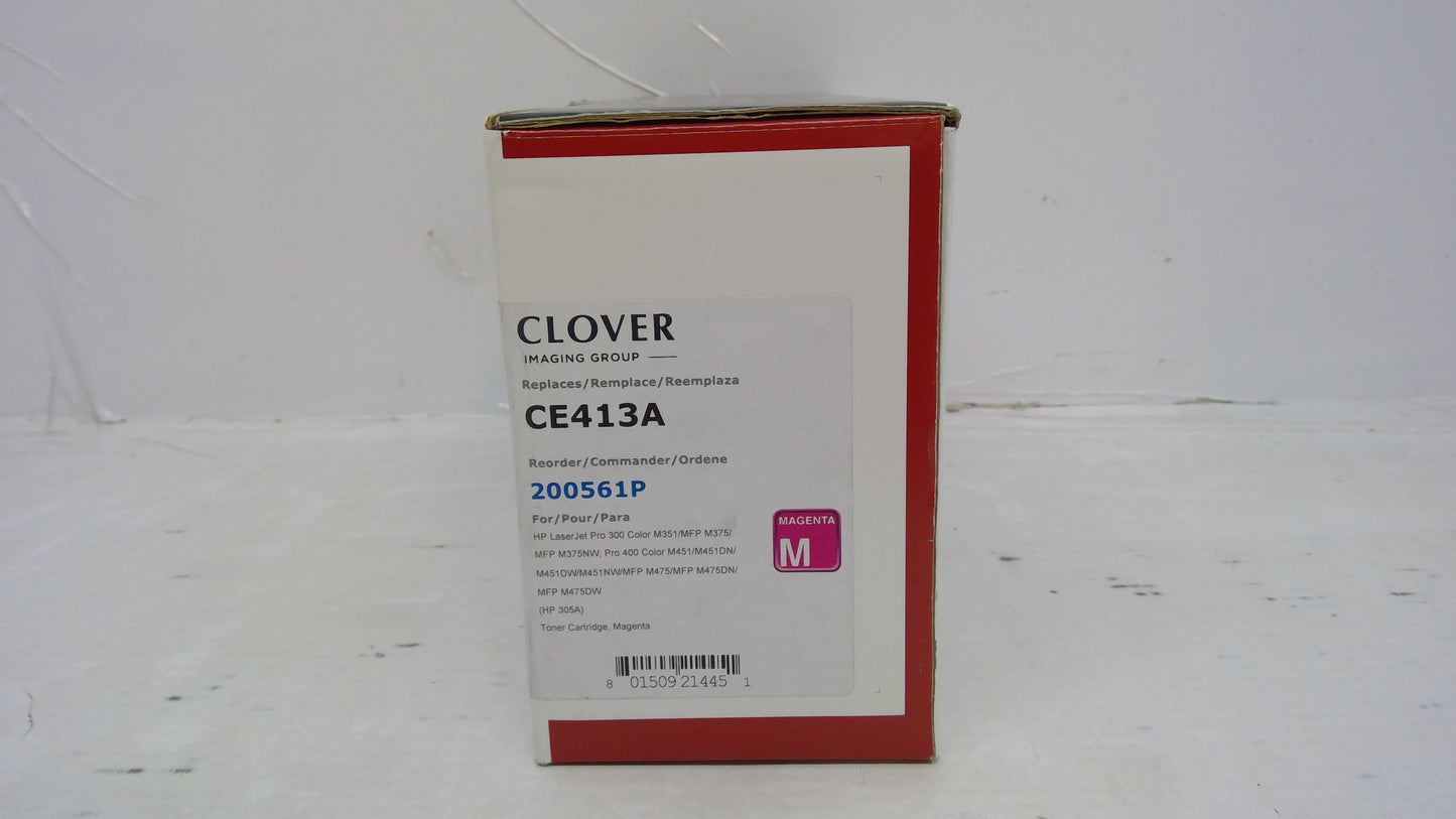 Compatible HP CE413A Magenta Toner Cartridge for LaserJet M452 M477 | Clover