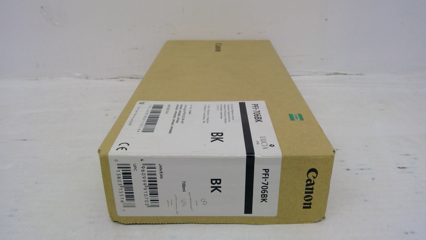 Canon PFI-706BK Black Ink Tank (6681B001AA) for imagePROGRAF iPF8300 iPF8400 iPF9400