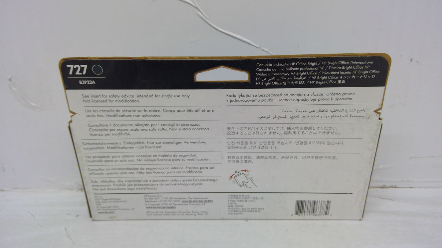 Genuine HP B3P22A (727) Matte Black Ink Cartridge *EXPIRED FEB 2024*