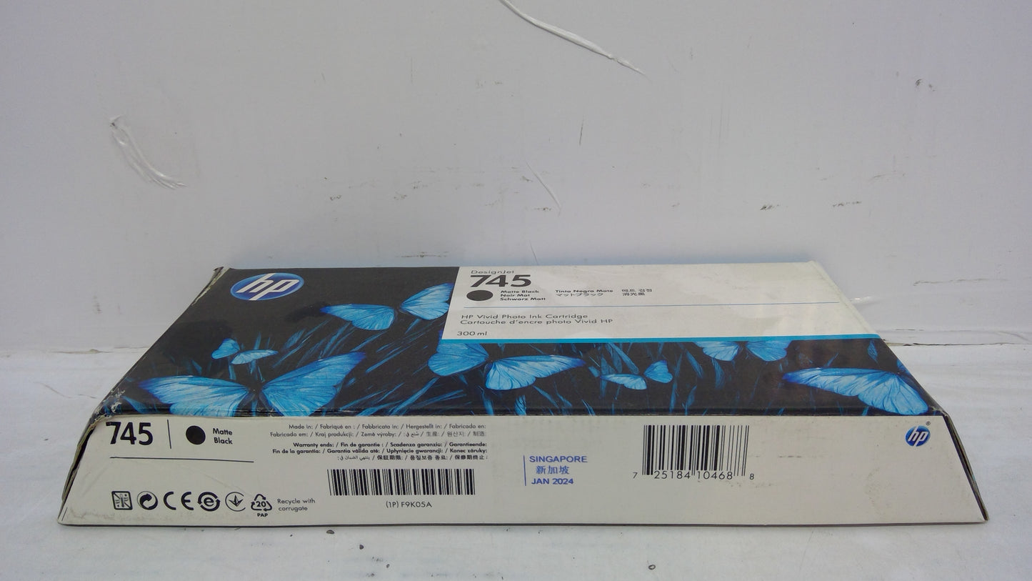 Genuine HP F9K05A (745) Matte Black Ink Cartridge *EXPIRED JAN 2024*