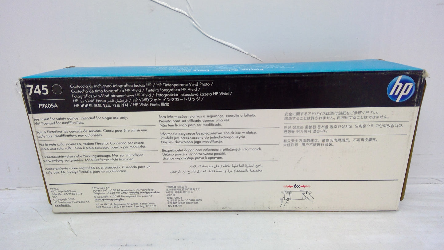 Genuine HP F9K05A (745) Matte Black Ink Cartridge *EXPIRED JAN 2024*