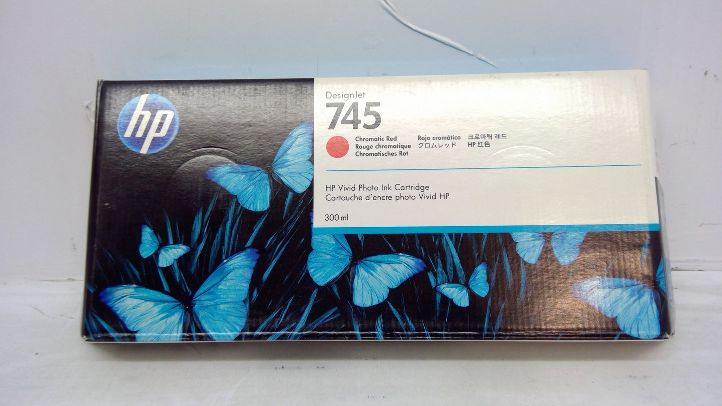 Genuine HP F9K06A (745) Chromatic Red Ink Cartridge *EXPIRED JULY 2023*