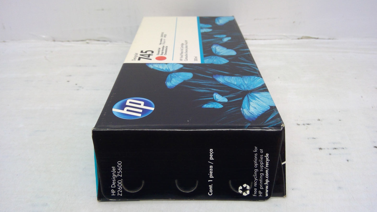 Genuine HP F9K06A (745) Chromatic Red Ink Cartridge *EXPIRED JULY 2023*