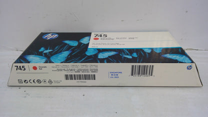 Genuine HP F9K06A (745) Chromatic Red Ink Cartridge *EXPIRED JULY 2023*