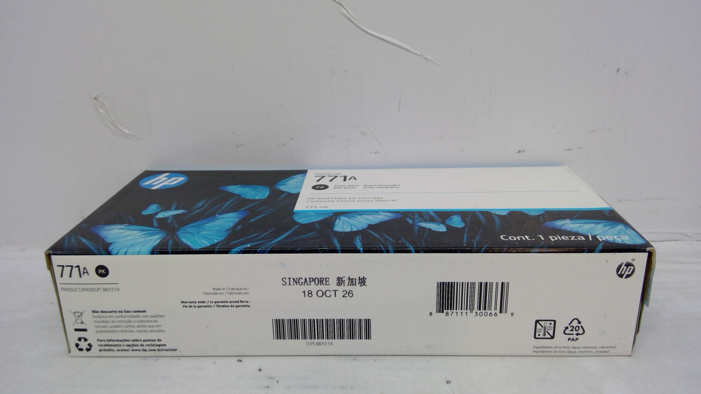 Genuine HP DesignJet 771A (B6Y21A) Photo Black Ink Cartridge