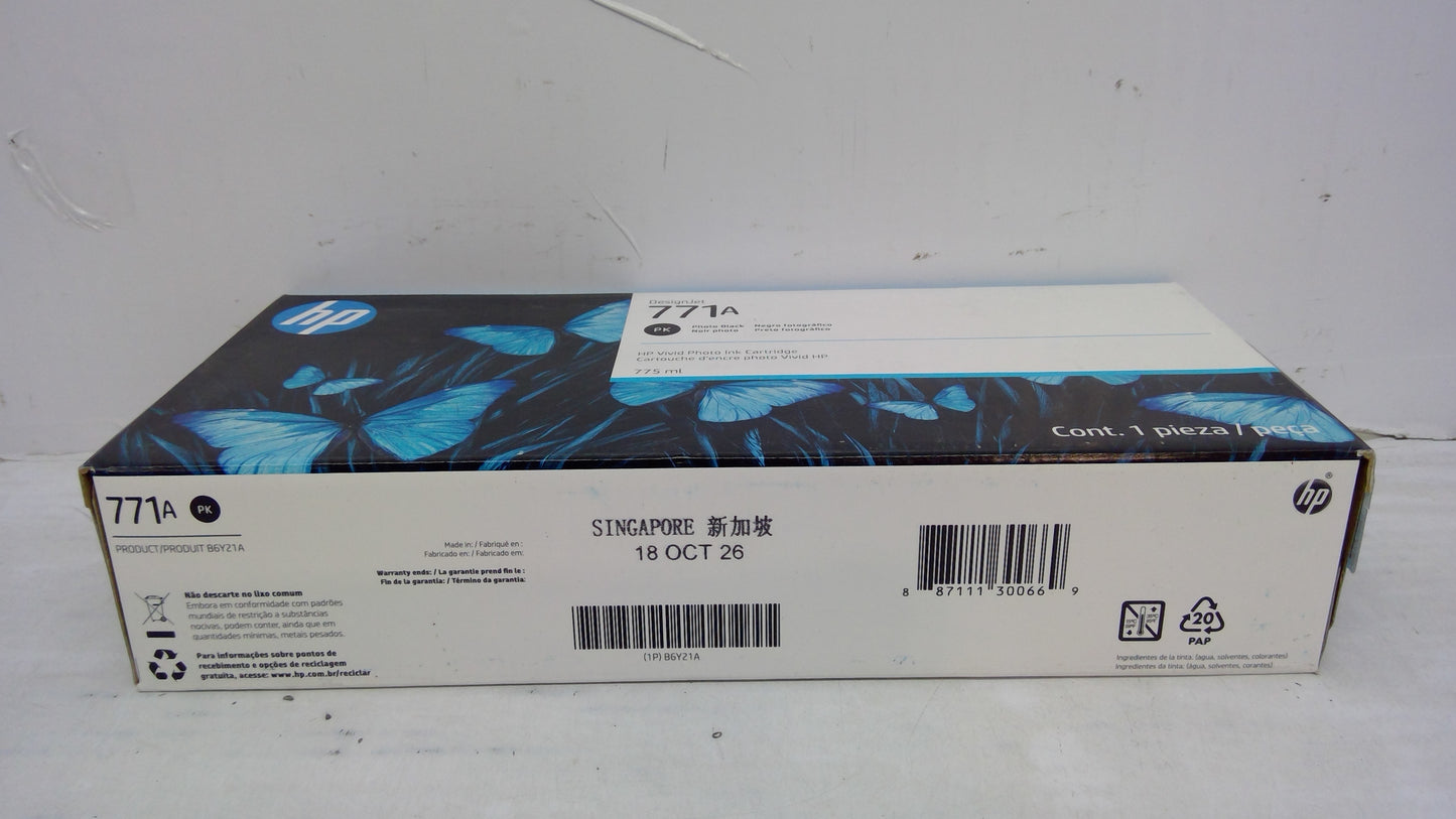 Genuine HP DesignJet 771A (B6Y21A) Photo Black Ink Cartridge