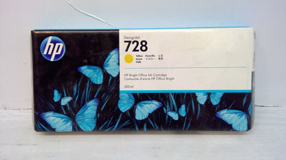Genuine HP F9K15A (728) Yellow Ink Cartridge *EXPIRED MAY 2023*