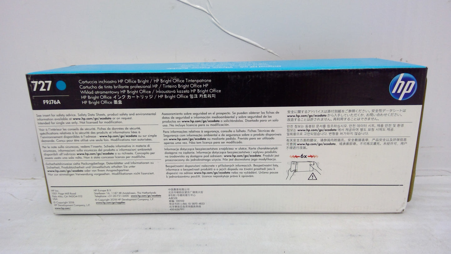 Genuine HP F9J76A (727) Cyan Ink Cartridge *EXPIRED AUG 2025*
