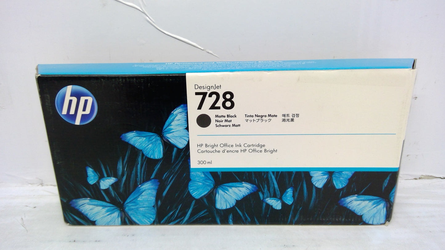 Genuine HP F9J68A (728) Matte Black Ink Cartridge *EXPIRED SEP 2023*