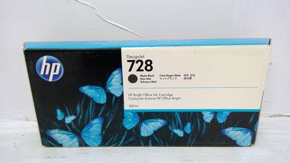 Genuine HP F9J68A (728) Matte Black Ink Cartridge *EXPIRED SEP 2023*