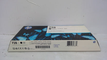 Genuine HP F9J68A (728) Matte Black Ink Cartridge *EXPIRED SEP 2023*