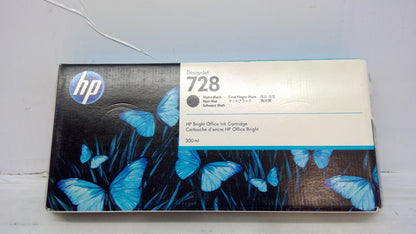 Genuine HP F9J68A (728) Matte Black Ink Cartridge *EXPIRED SEP 2023*